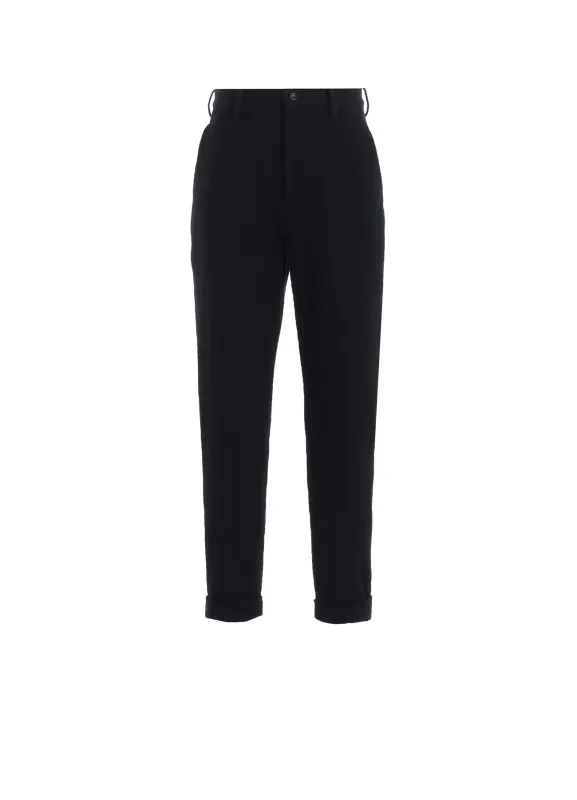 SHRINKED WOOL SERGE CUFFED HEM PANTS made by Yohji Yamamoto