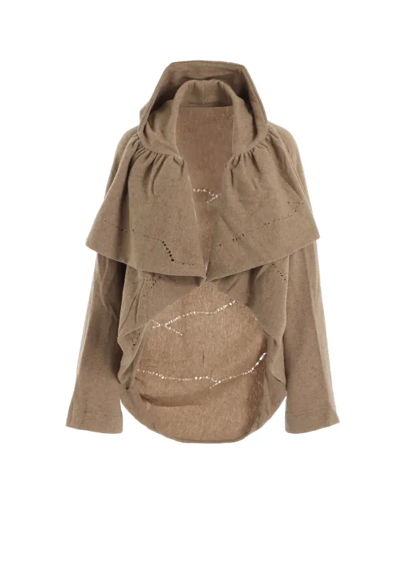 W DETAIL JERSEY SHIRRING DETAIL JACKET made by Yohji Yamamoto