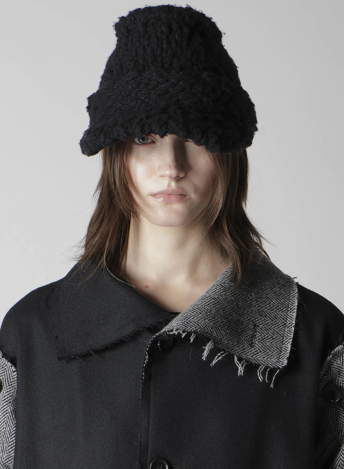 HAND-WOVEN SLABS/W KNIT D'GOAL sold by Yohji Yamamoto product image thumbnail 3