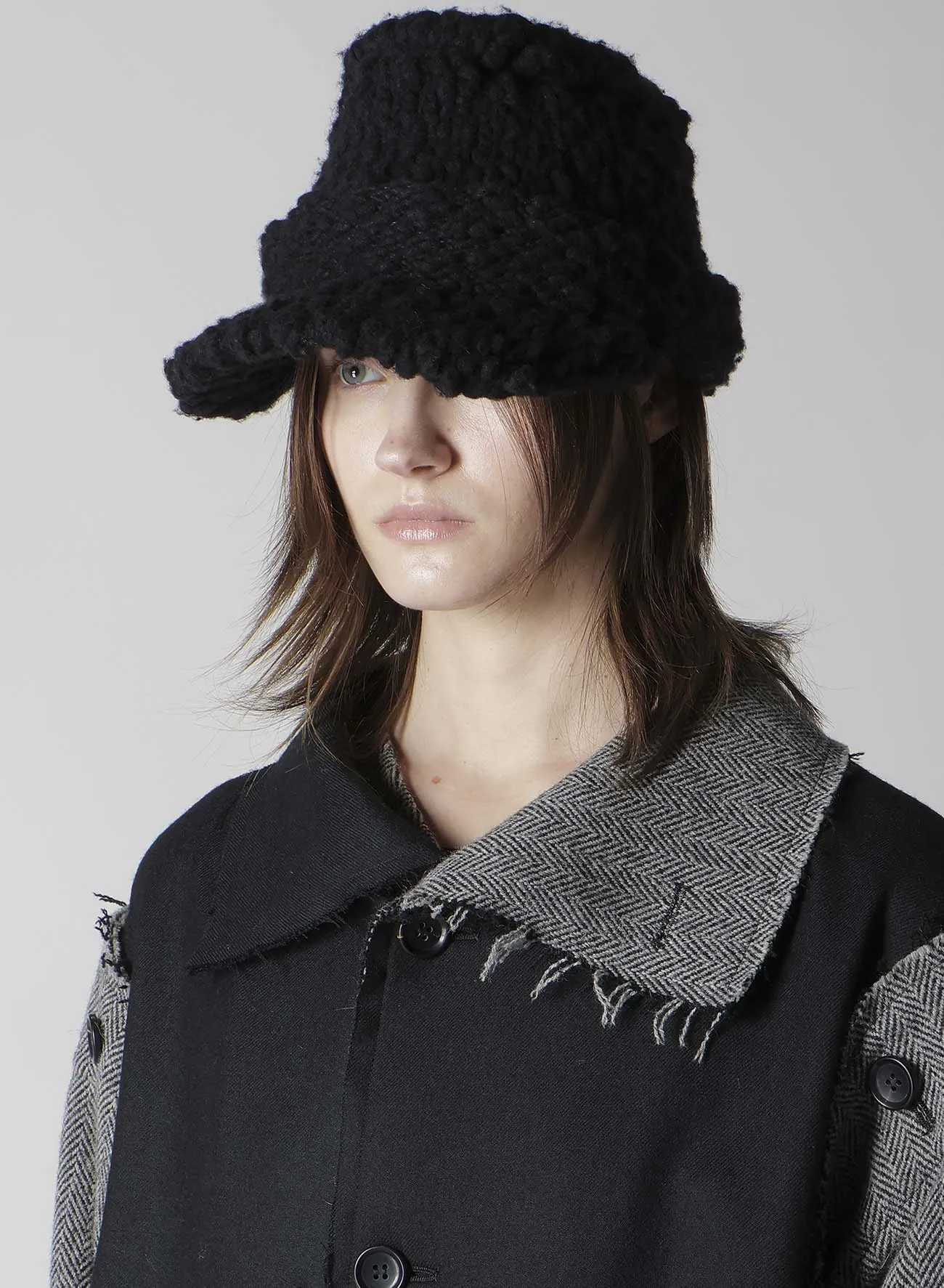 HAND-WOVEN SLABS/W KNIT D'GOAL sold by Yohji Yamamoto product image thumbnail 4