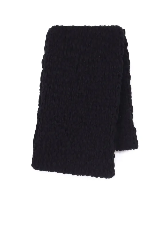 HAND-WOVEN SLABS/W KNIT SNOOD sold by Yohji Yamamoto