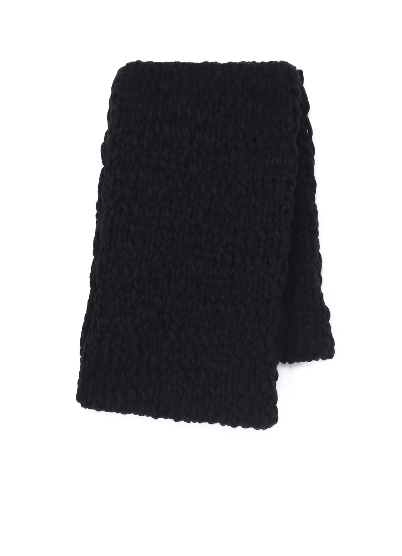 HAND-WOVEN SLABS/W KNIT SNOOD sold by Yohji Yamamoto