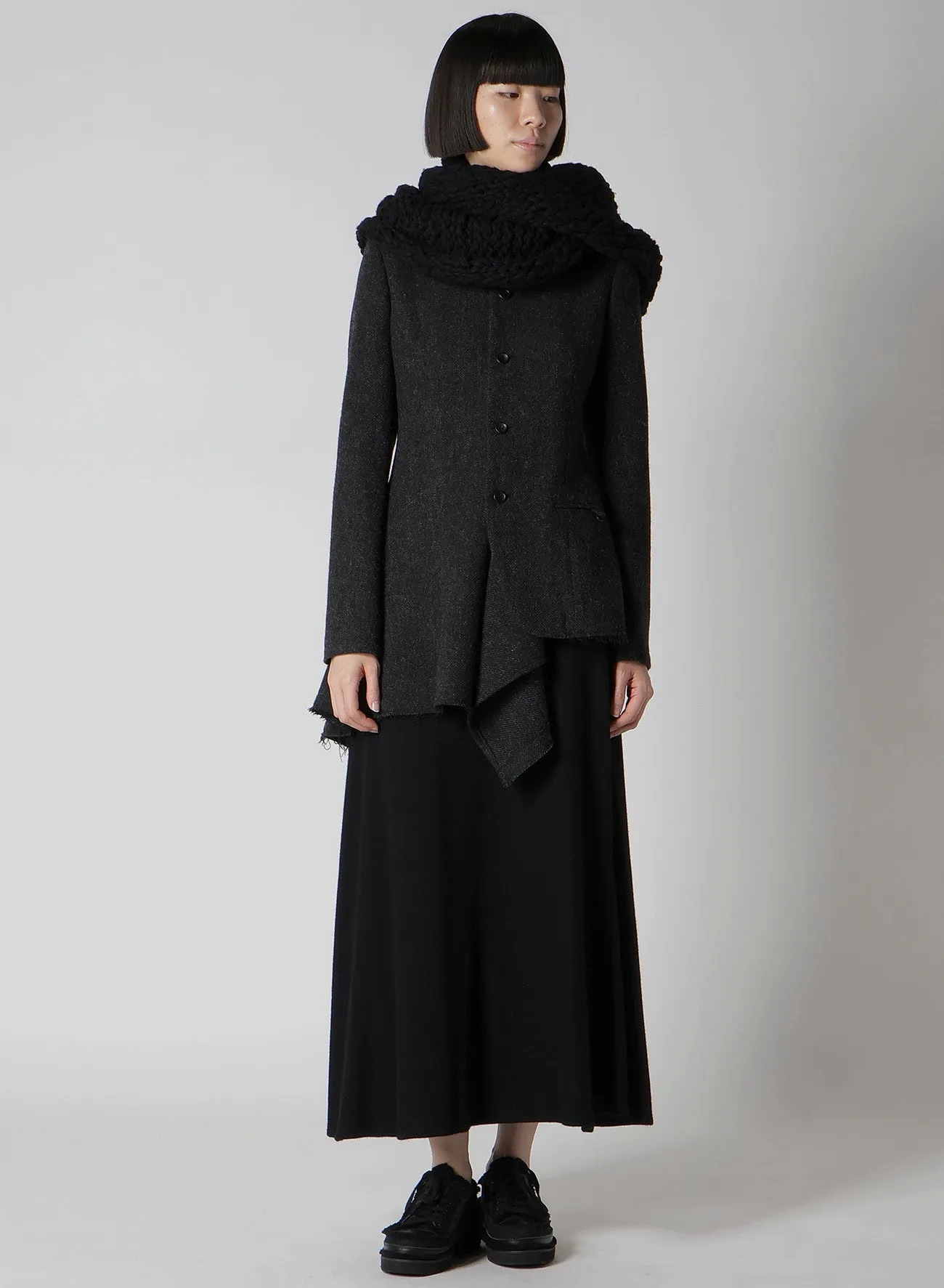 HAND-WOVEN SLABS/W KNIT SNOOD sold by Yohji Yamamoto product image thumbnail 2