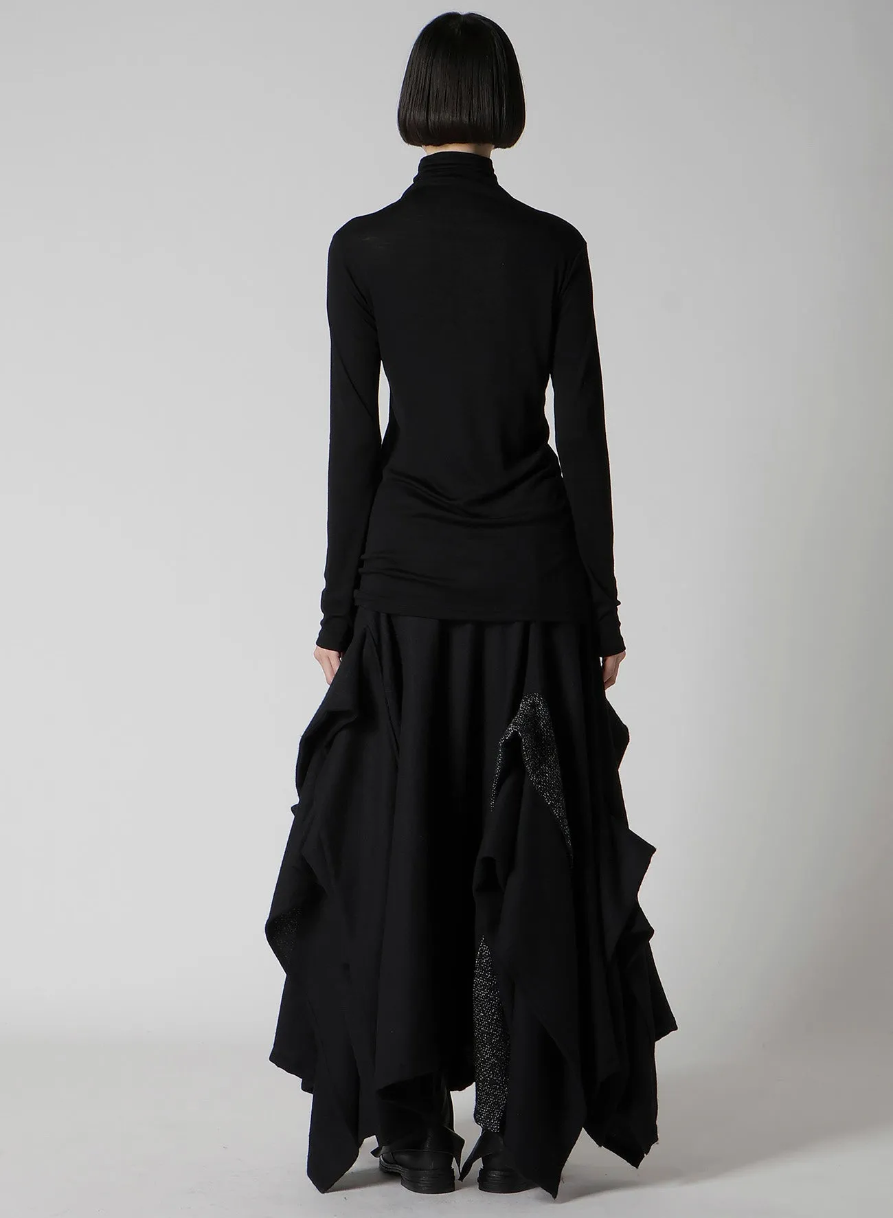 WOOL CHIFFON HIGHNECK LONG T B sold by Yohji Yamamoto product image thumbnail 5