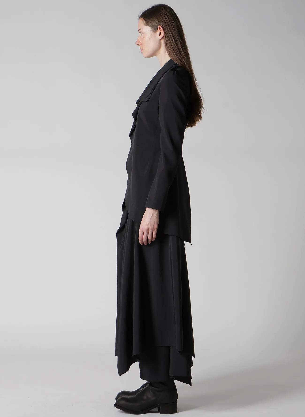 Ny/Si TAFFETA ASM ROUNDED HEM JACKET sold by Yohji Yamamoto product image thumbnail 4