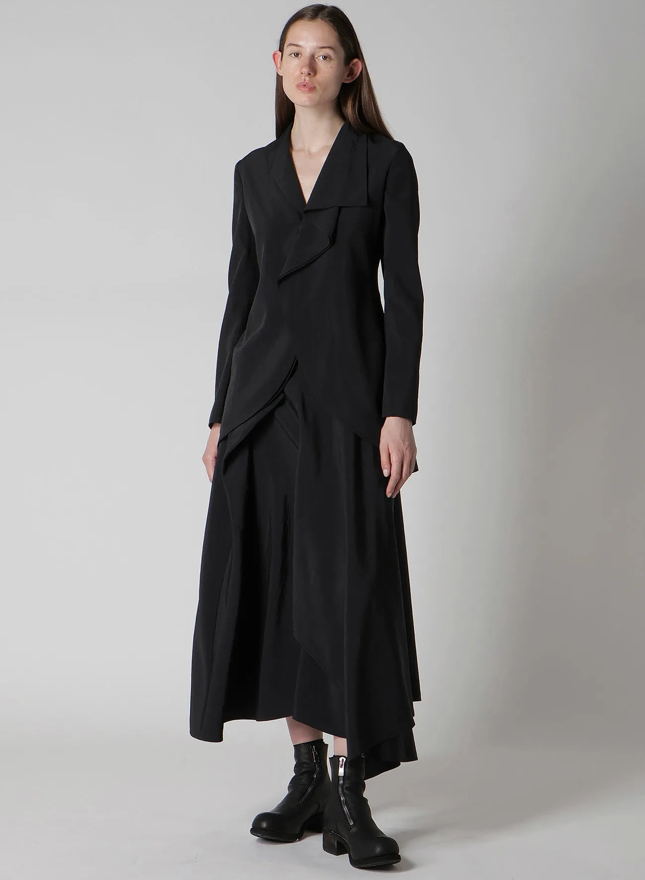 Ny/Si TAFFETA ASM ROUNDED HEM JACKET sold by Yohji Yamamoto product image thumbnail 3
