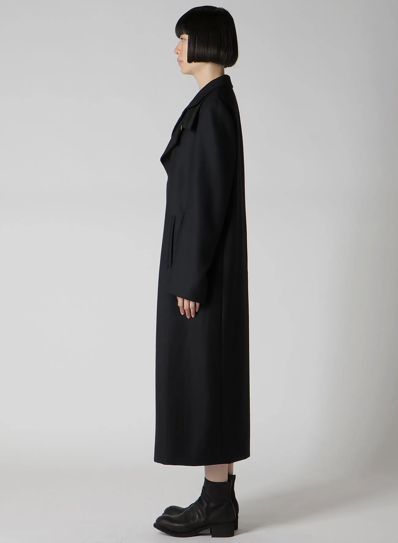 W/SAXONY R DOUBLE LAYERED LONG COAT sold by Yohji Yamamoto product image thumbnail 4