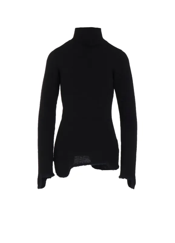 12G RIB JAGGED HEM HIGH NECK PO sold by Yohji Yamamoto