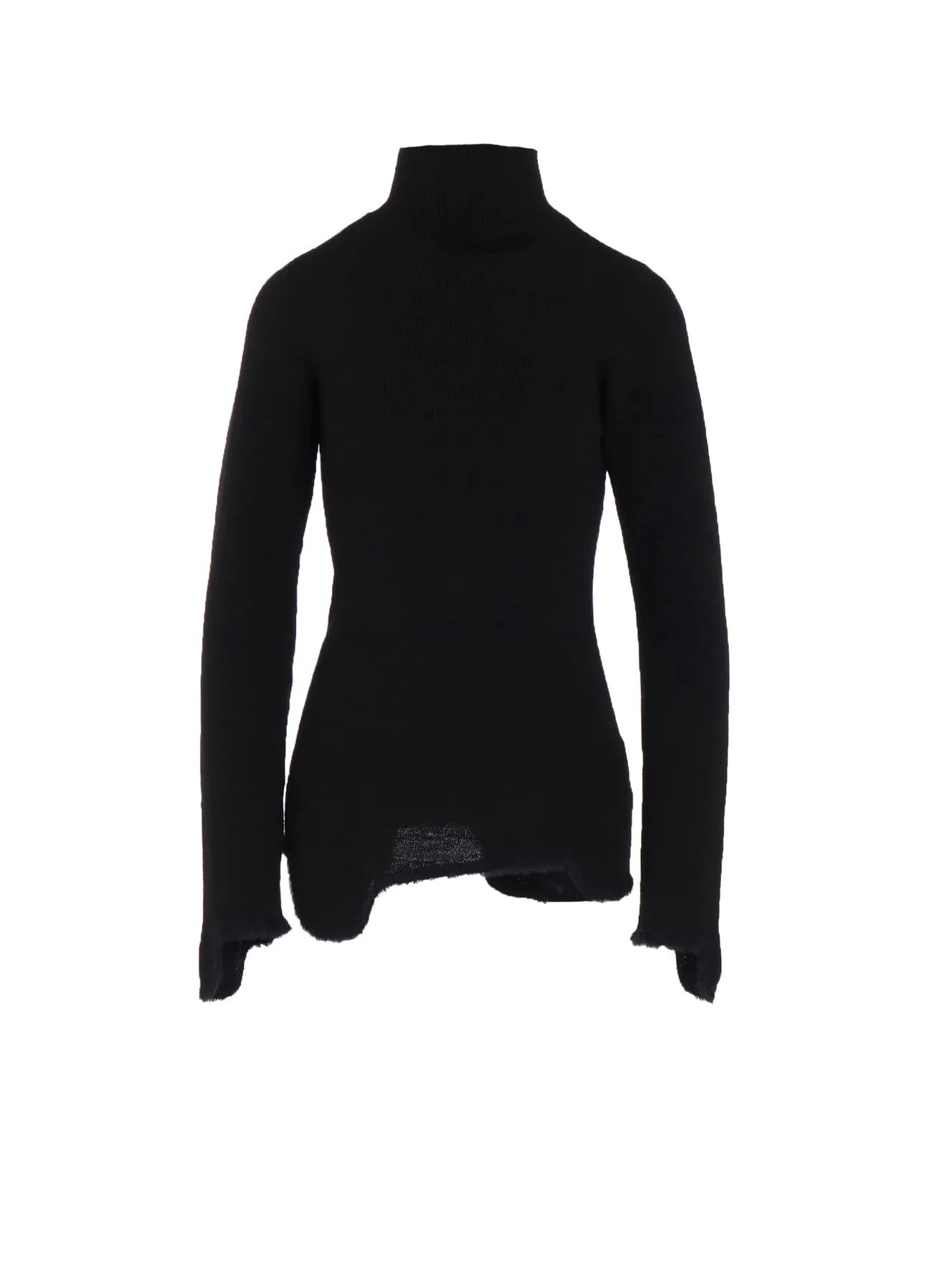 12G RIB JAGGED HEM HIGH NECK PO sold by Yohji Yamamoto