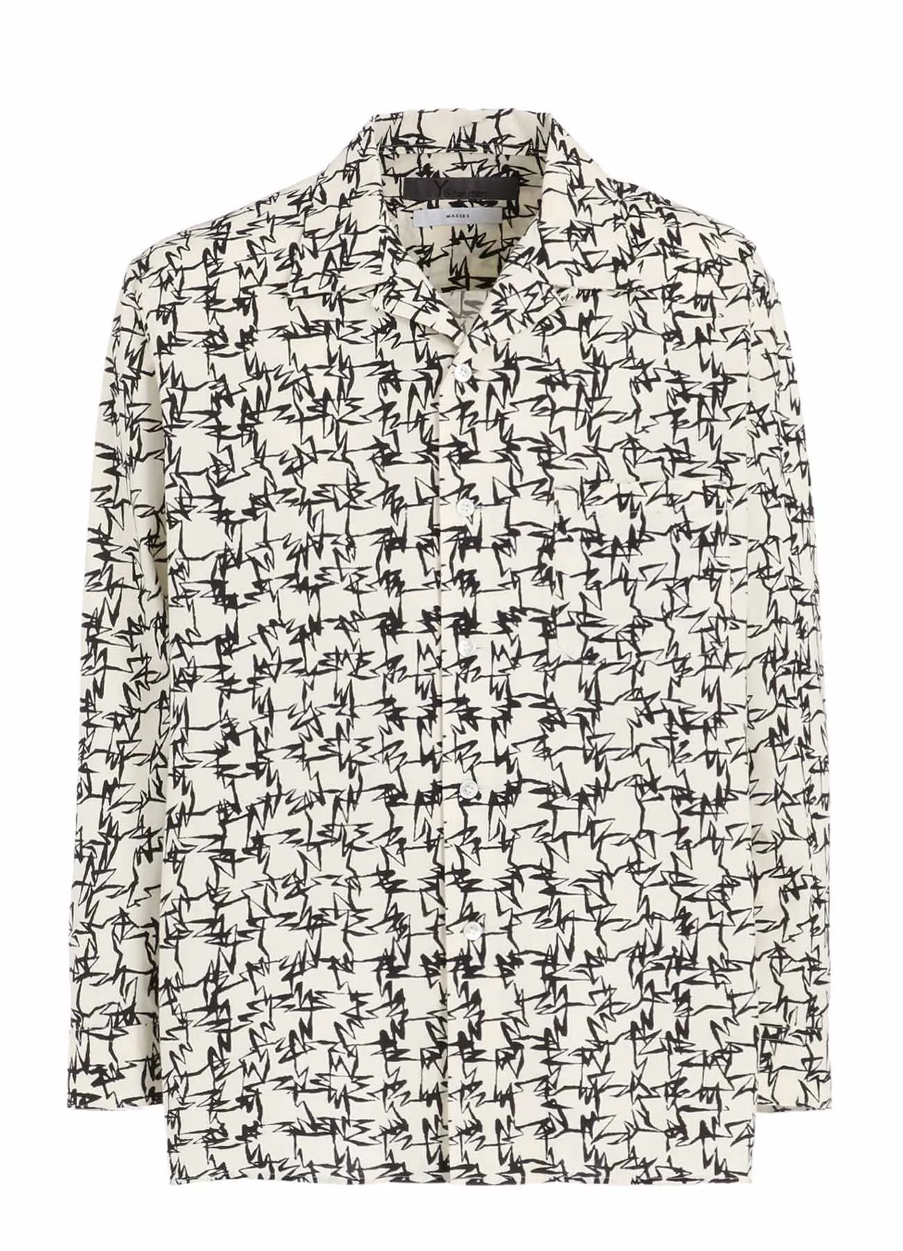 【Y's for men × MASSES】COTTON PIGMENT PRINT OPEN COLLAR SHIRT sold by Yohji Yamamoto product image thumbnail 2