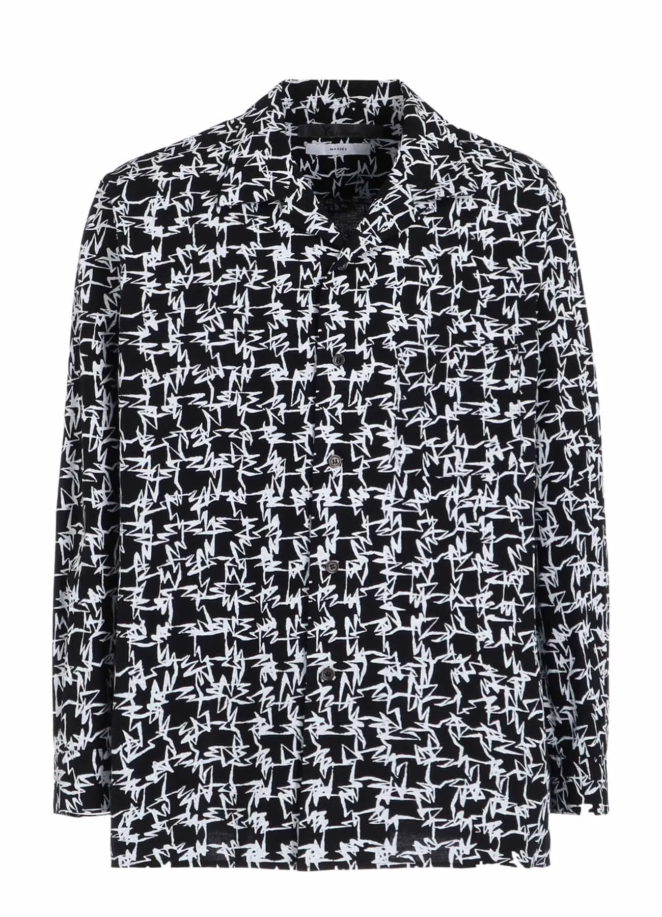 【Y's for men × MASSES】COTTON PIGMENT PRINT OPEN COLLAR SHIRT sold by Yohji Yamamoto product image thumbnail 2