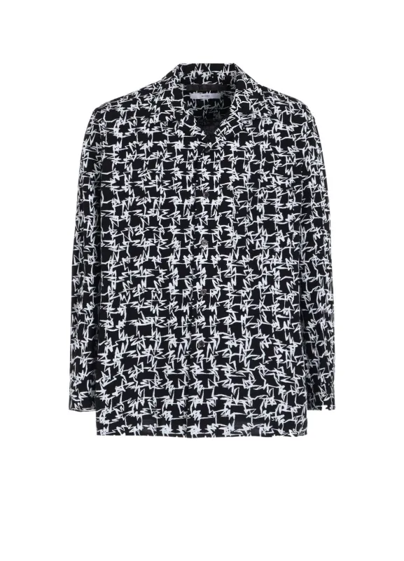 【Y's for men × MASSES】COTTON PIGMENT PRINT OPEN COLLAR SHIRT sold by Yohji Yamamoto