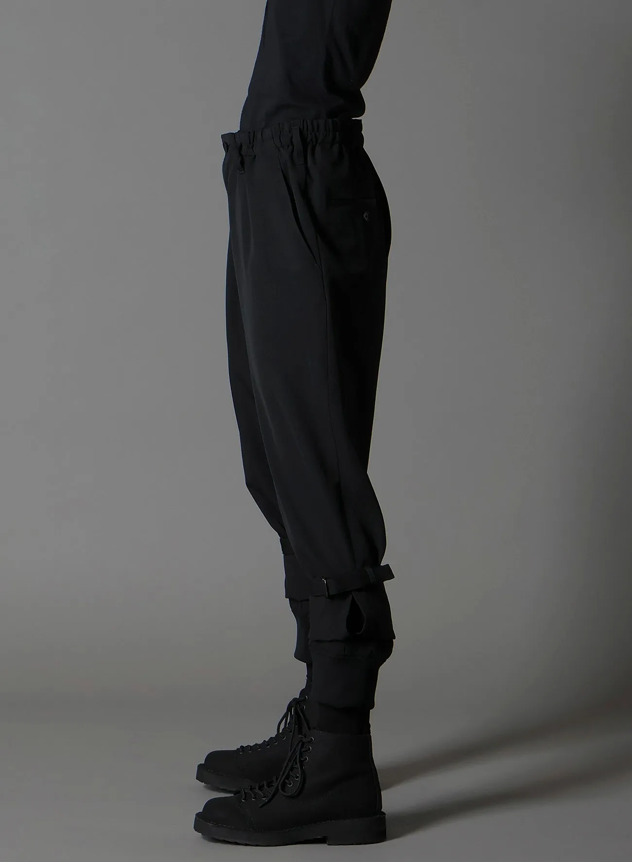 W/GABARDINE DOUBLE HEM RIB PANTS sold by Yohji Yamamoto product image thumbnail 5