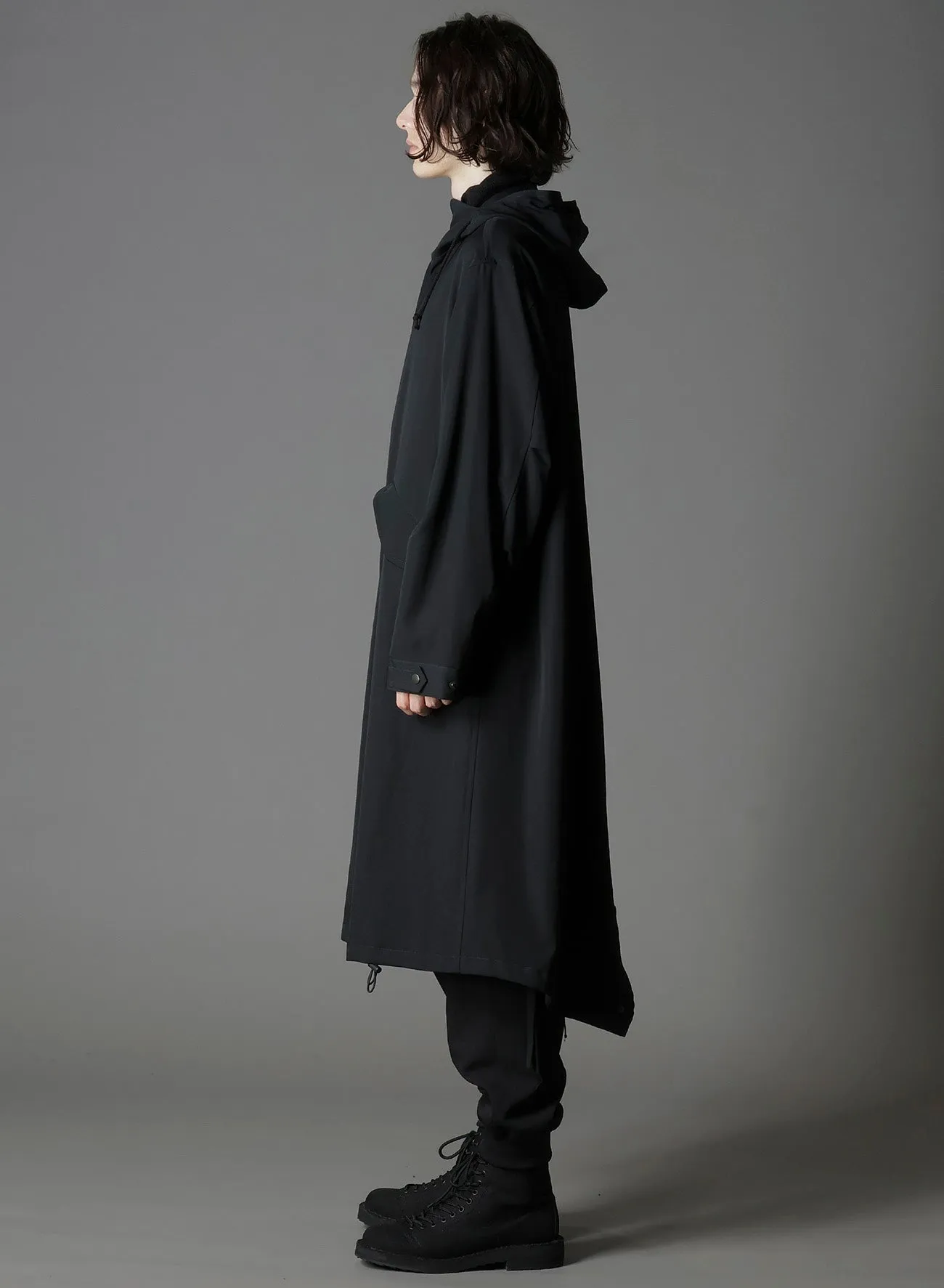 W/GABARDINE HOODED MODS COAT sold by Yohji Yamamoto product image thumbnail 3