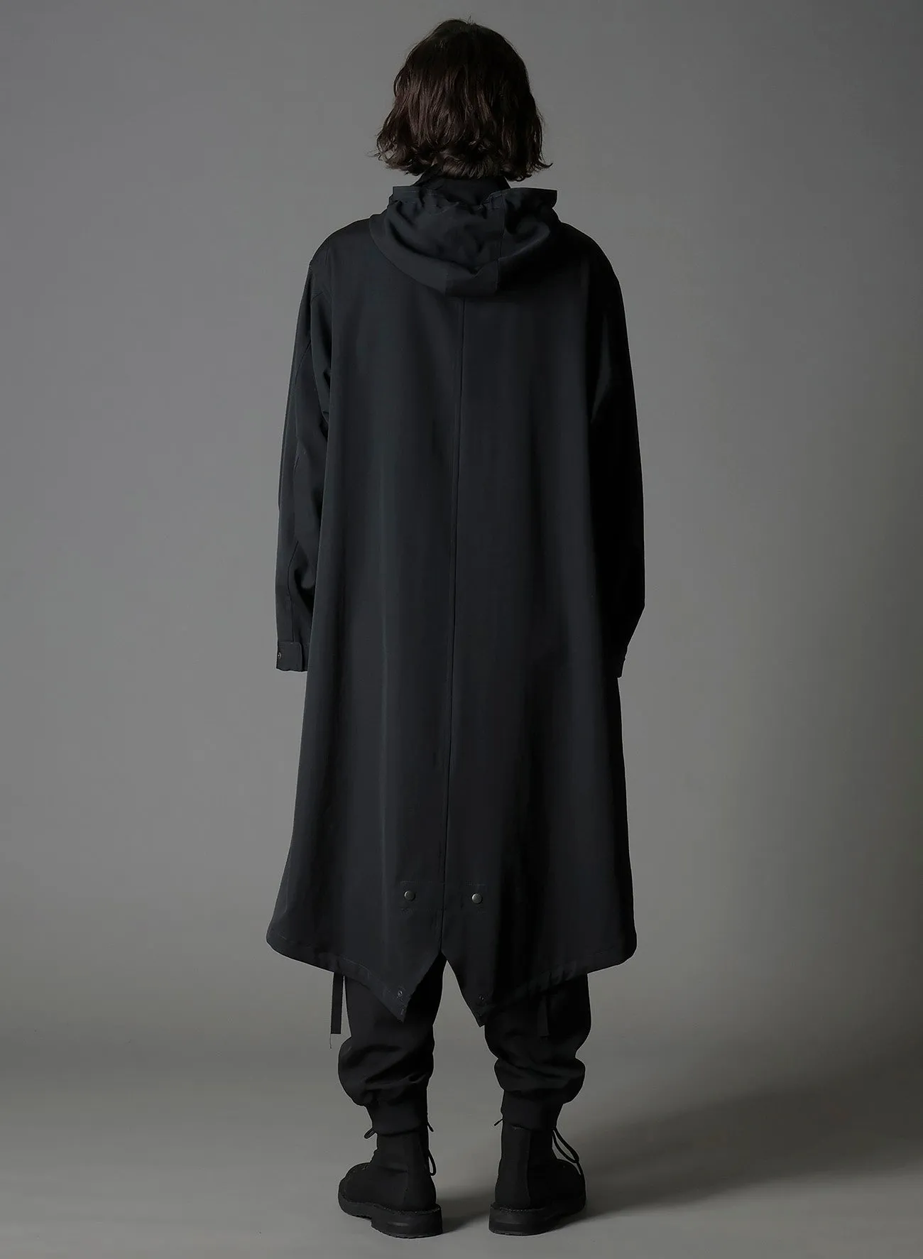 W/GABARDINE HOODED MODS COAT sold by Yohji Yamamoto product image thumbnail 4