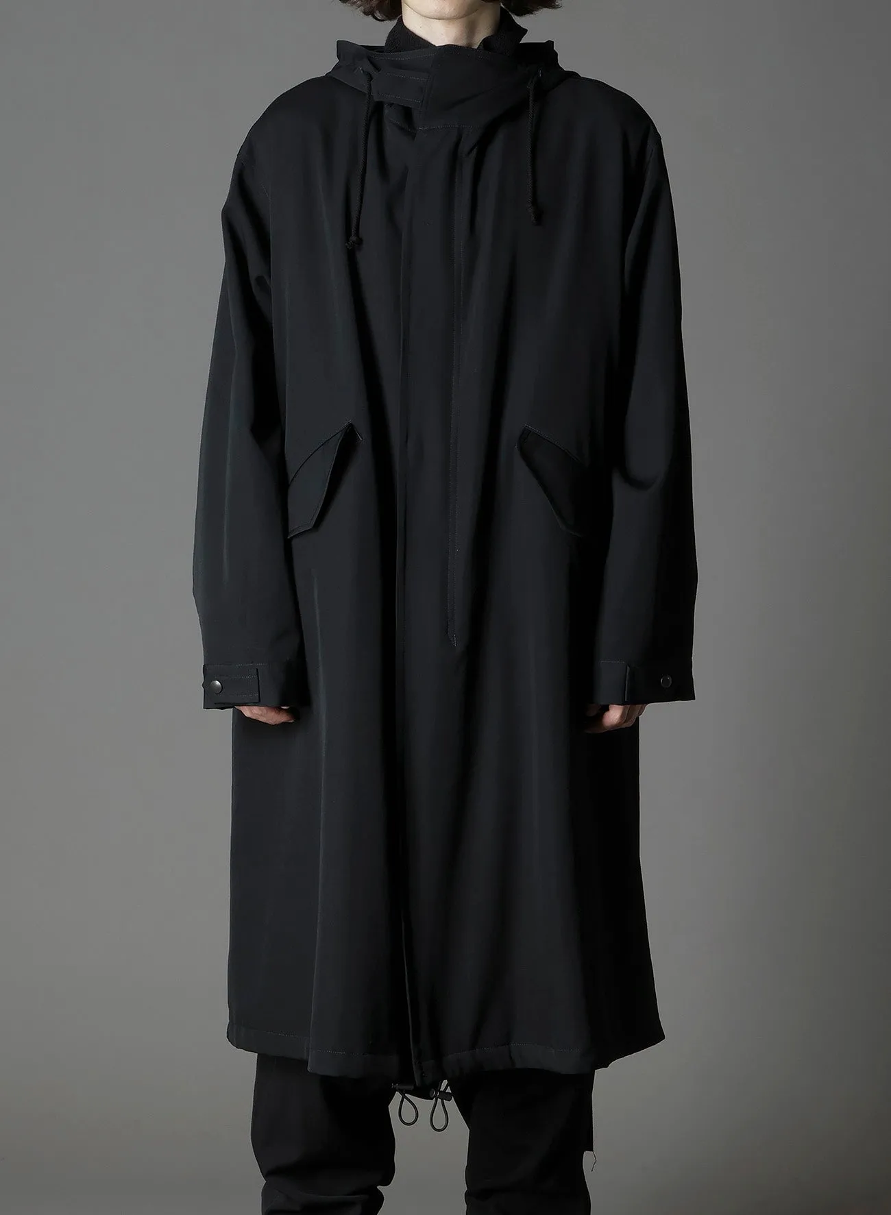W/GABARDINE HOODED MODS COAT sold by Yohji Yamamoto product image thumbnail 5