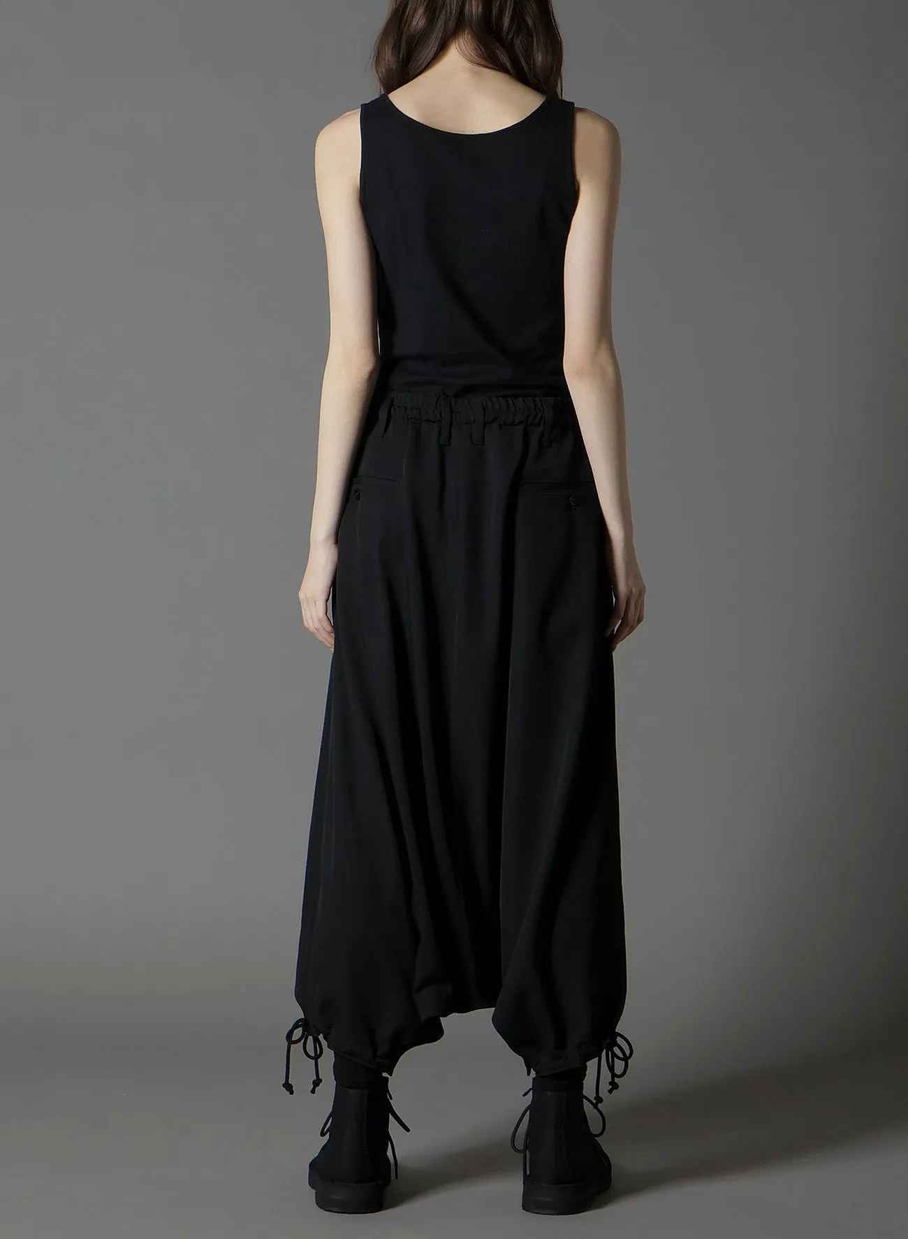 W/GABARDINE INSEAM BUTTON SAROUEL PANTS sold by Yohji Yamamoto product image thumbnail 3