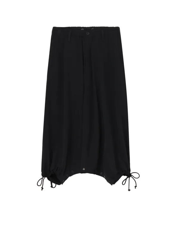 W/GABARDINE INSEAM BUTTON SAROUEL PANTS sold by Yohji Yamamoto