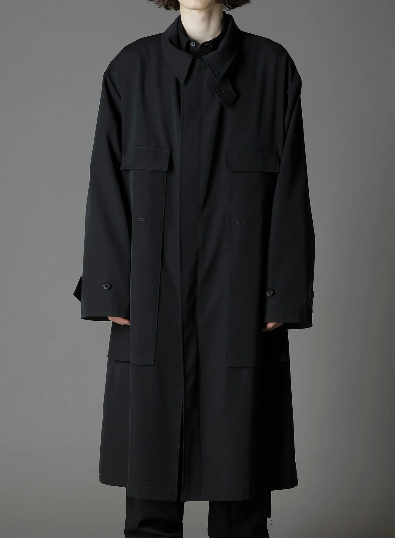W/GABARDINE OUT POCKET LONG COAT sold by Yohji Yamamoto product image thumbnail 5