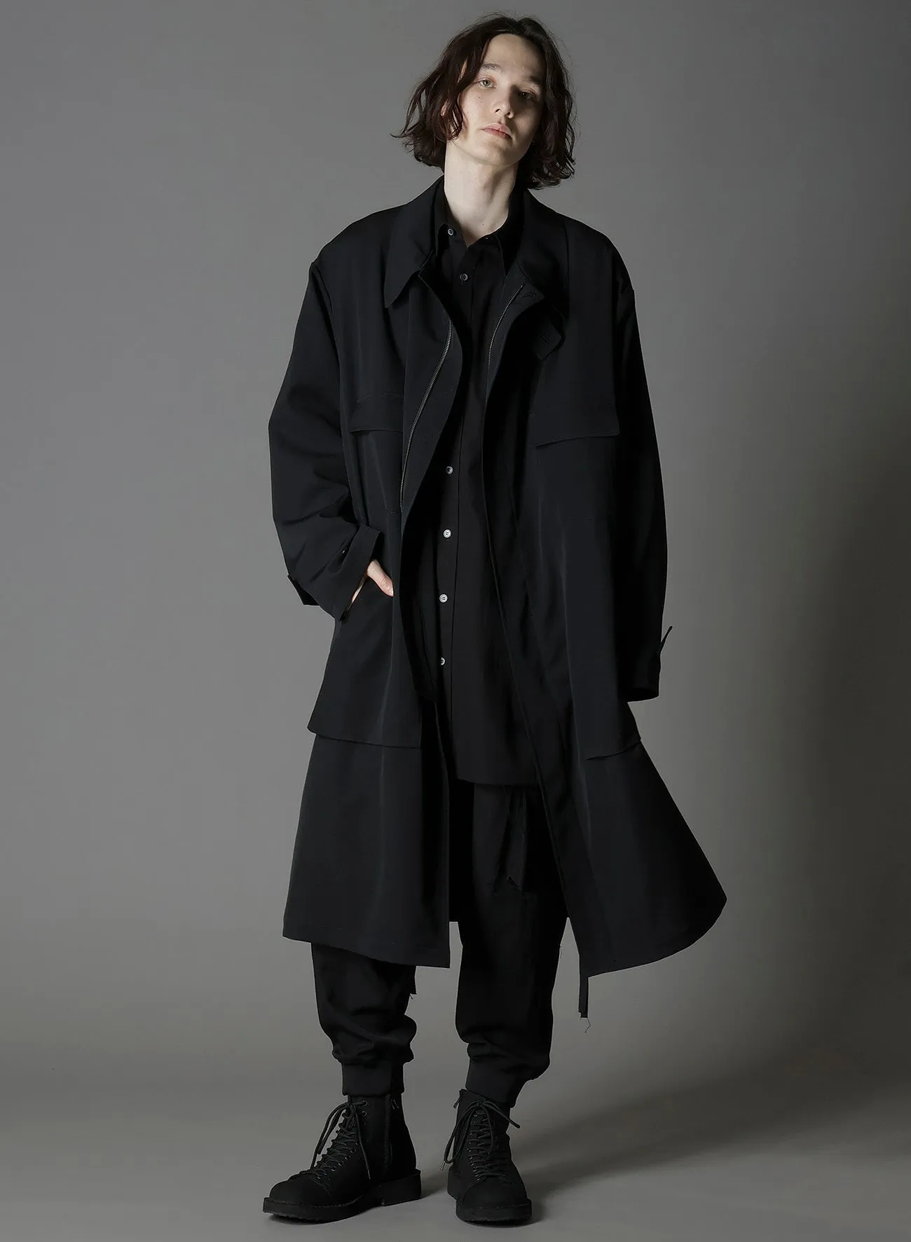 W/GABARDINE OUT POCKET LONG COAT sold by Yohji Yamamoto product image thumbnail 2