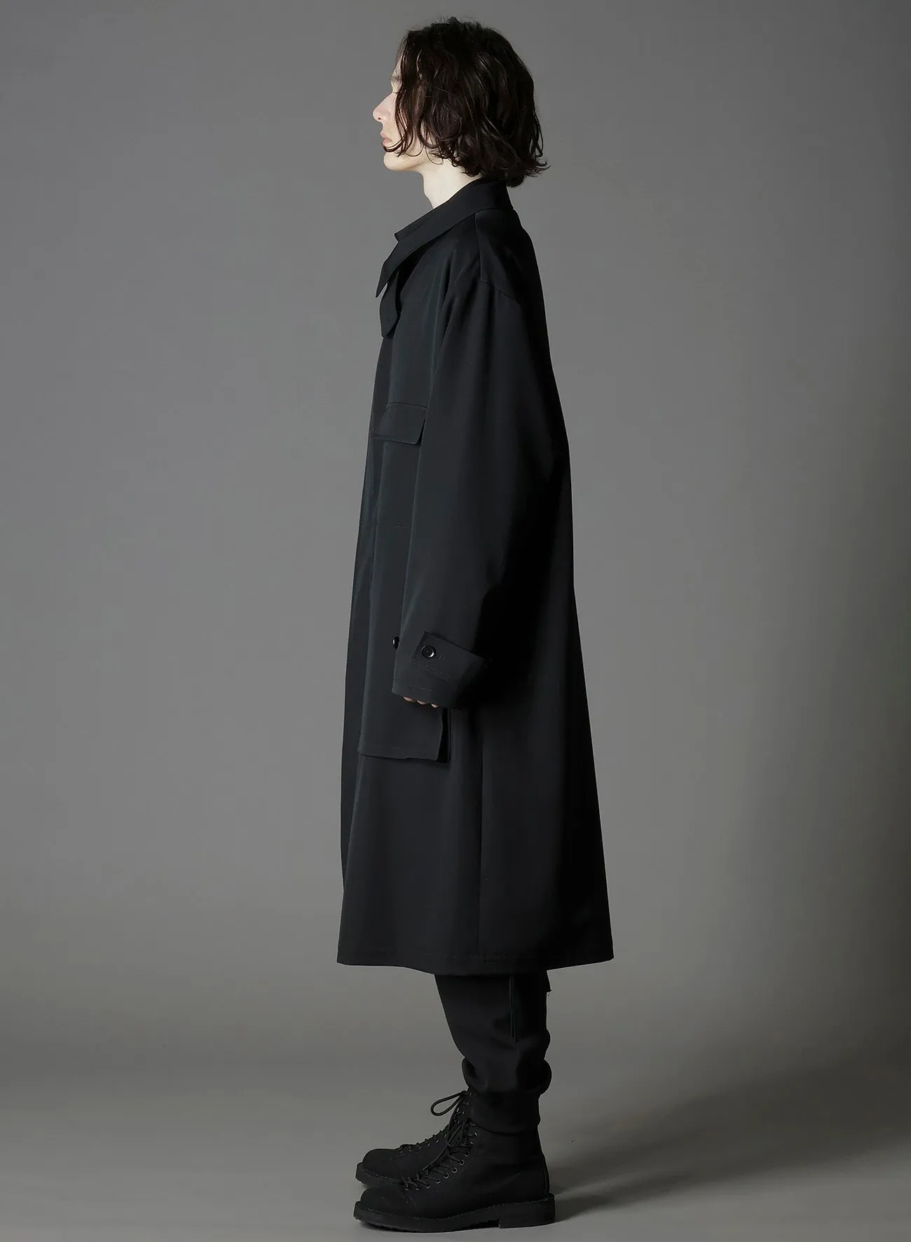 W/GABARDINE OUT POCKET LONG COAT sold by Yohji Yamamoto product image thumbnail 3