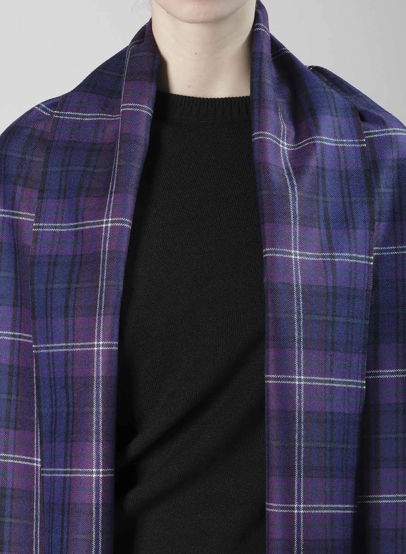 PLAID SCARF BLOUSON sold by Yohji Yamamoto product image thumbnail 5