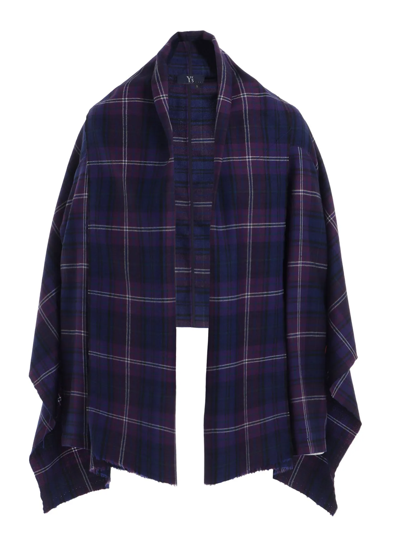 PLAID SCARF BLOUSON sold by Yohji Yamamoto product image thumbnail 2