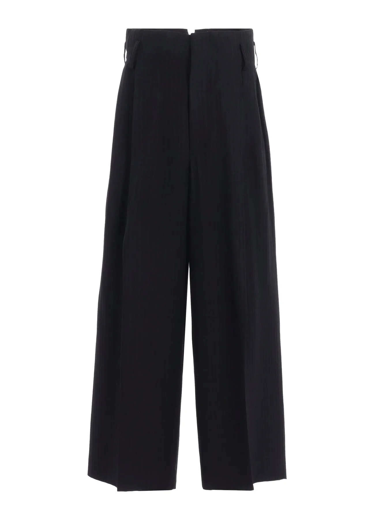 VISCOSE TWEED STRIPE DOUBLE TUCKED PANTS sold by Yohji Yamamoto product image thumbnail 2