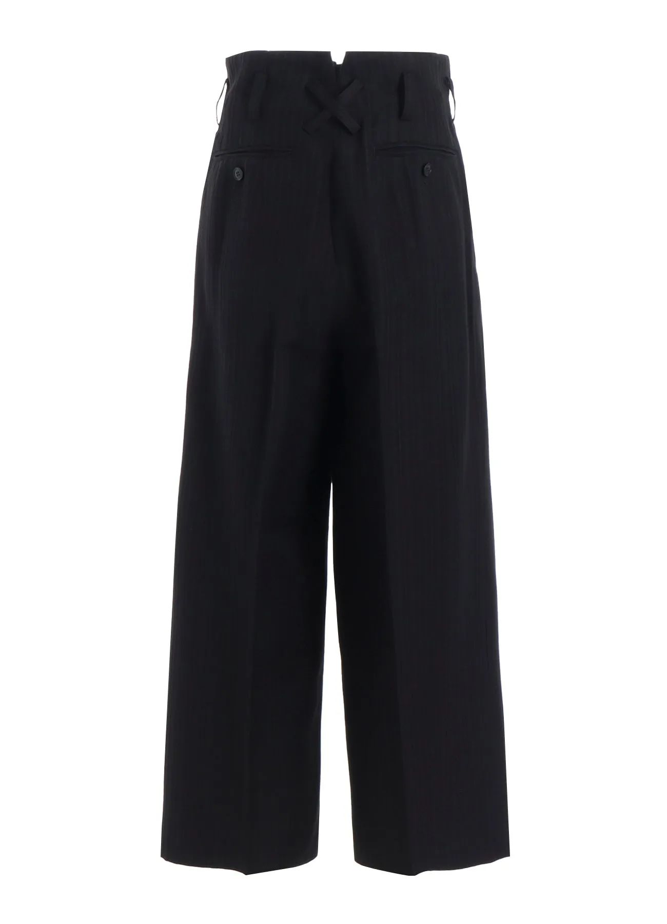 VISCOSE TWEED STRIPE DOUBLE TUCKED PANTS sold by Yohji Yamamoto product image thumbnail 3