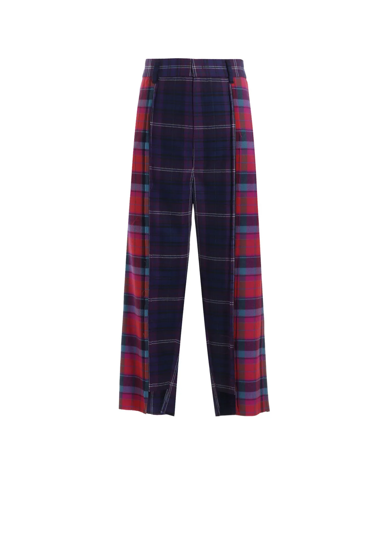 PLAID PANEL PANTS A sold by Yohji Yamamoto