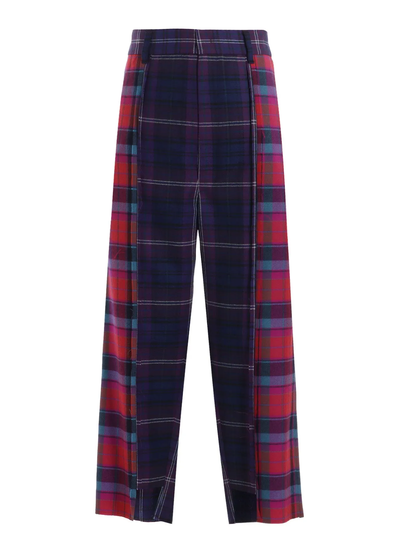 PLAID PANEL PANTS A sold by Yohji Yamamoto product image thumbnail 2