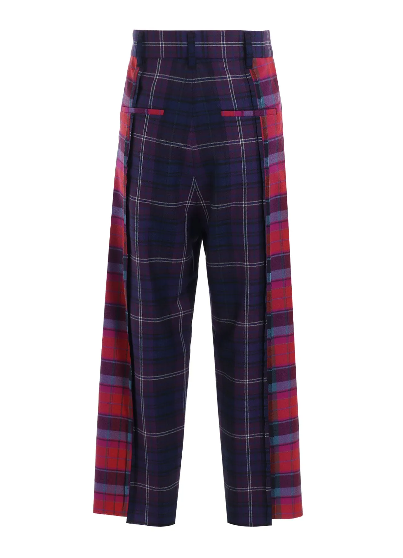 PLAID PANEL PANTS A sold by Yohji Yamamoto product image thumbnail 3