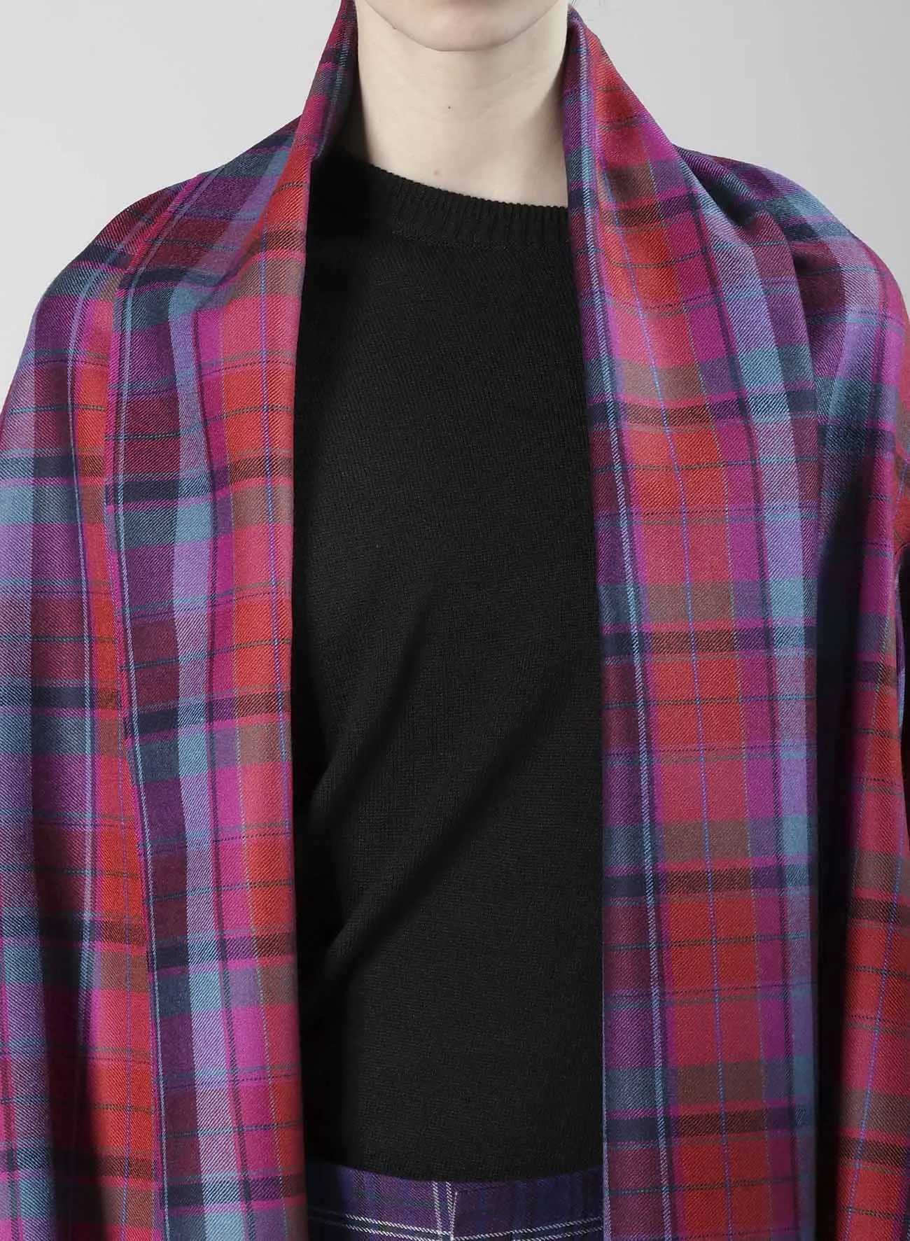 PLAID SCARF BLOUSON sold by Yohji Yamamoto product image thumbnail 5