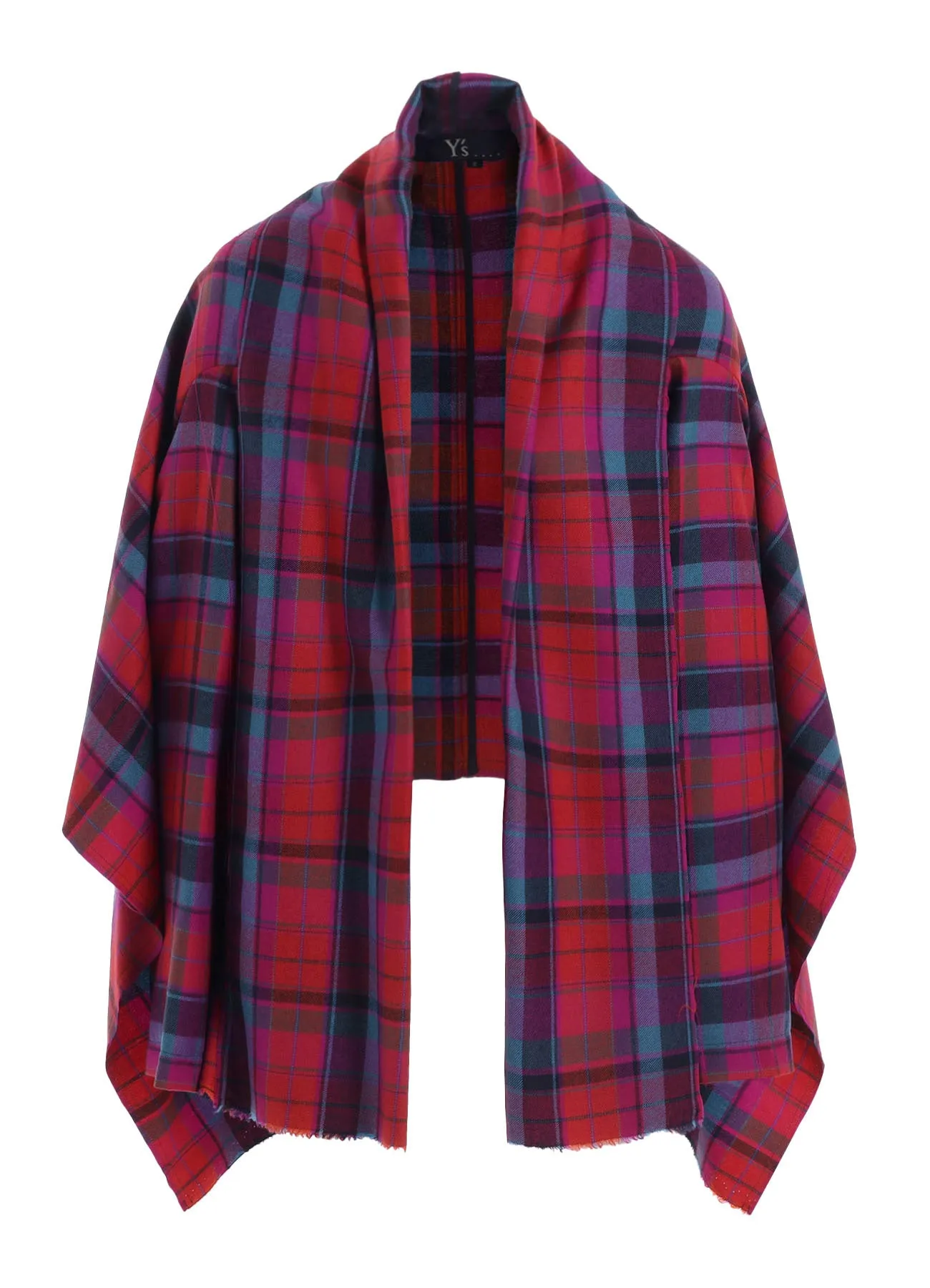 PLAID SCARF BLOUSON sold by Yohji Yamamoto product image thumbnail 2