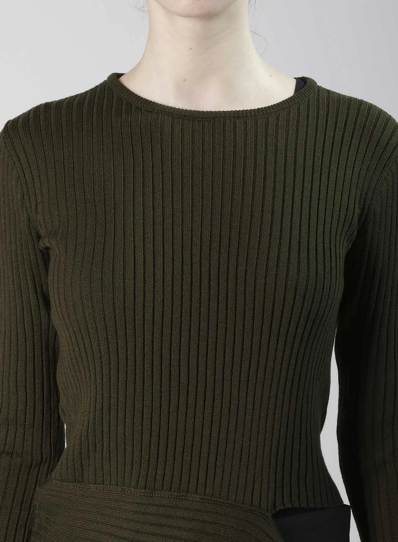 WOOL BLEND PANEL KNIT sold by Yohji Yamamoto product image thumbnail 5