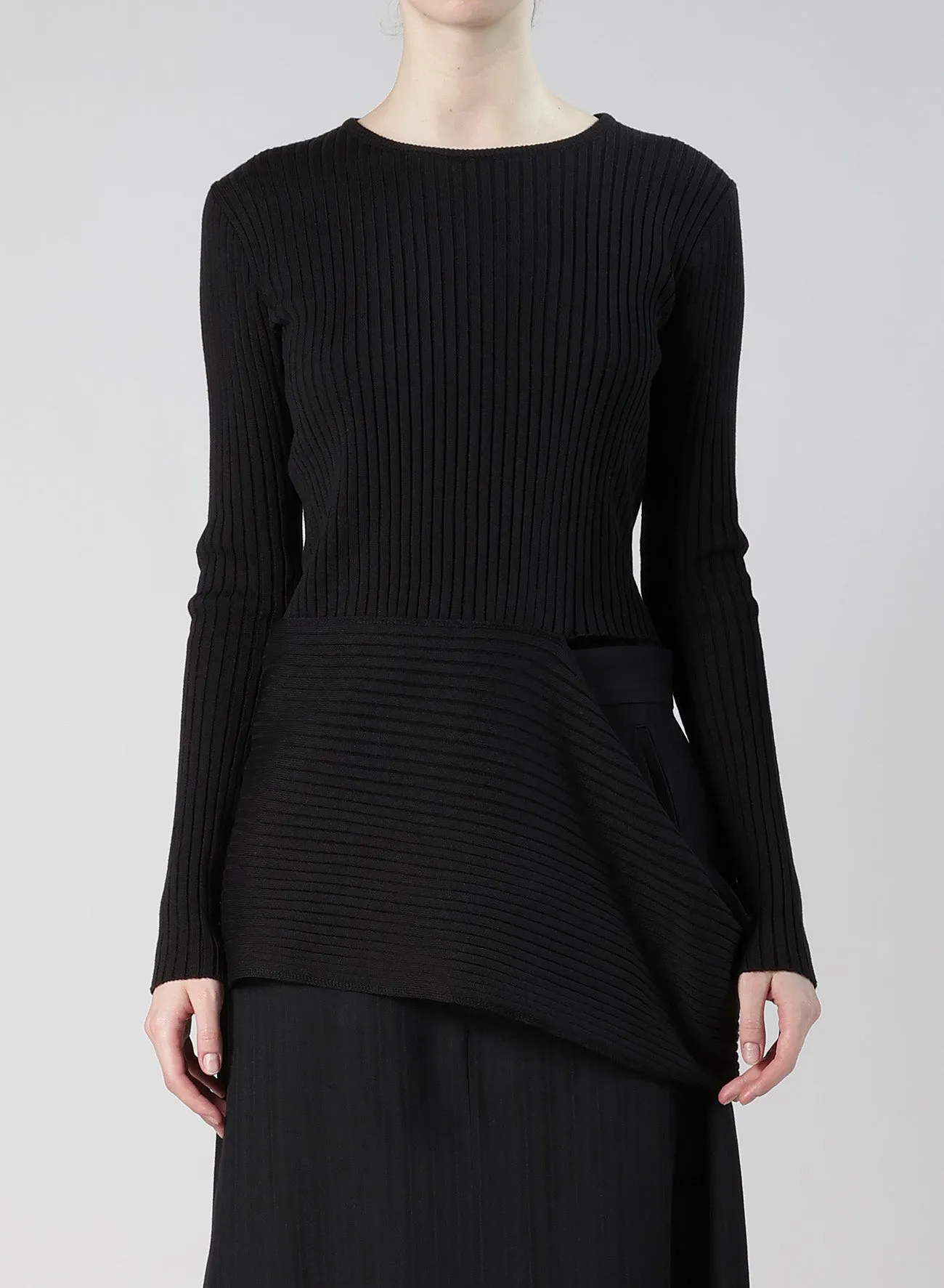 WOOL BLEND PANEL KNIT sold by Yohji Yamamoto product image thumbnail 4