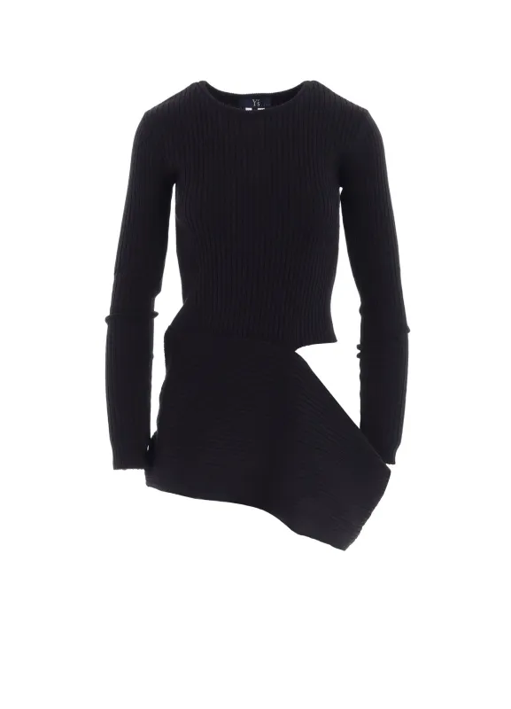 WOOL BLEND PANEL KNIT sold by Yohji Yamamoto