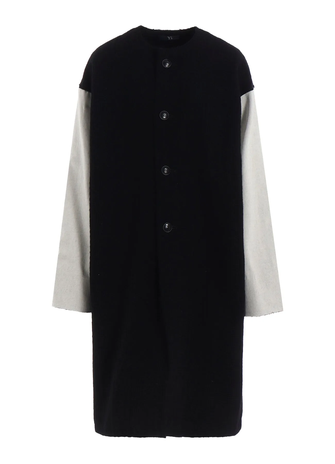 CABLE JQ KNIT COLLERLESS COAT sold by Yohji Yamamoto product image thumbnail 2
