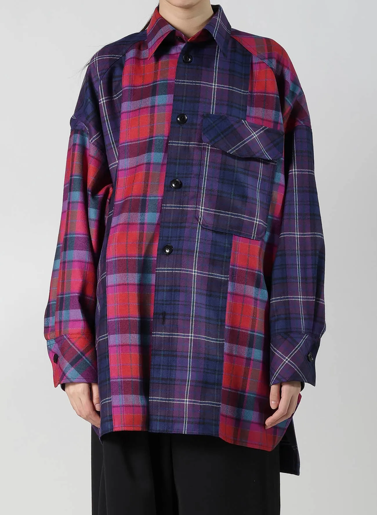 PLAID SHIRT COLLAR BLOUSE sold by Yohji Yamamoto product image thumbnail 4