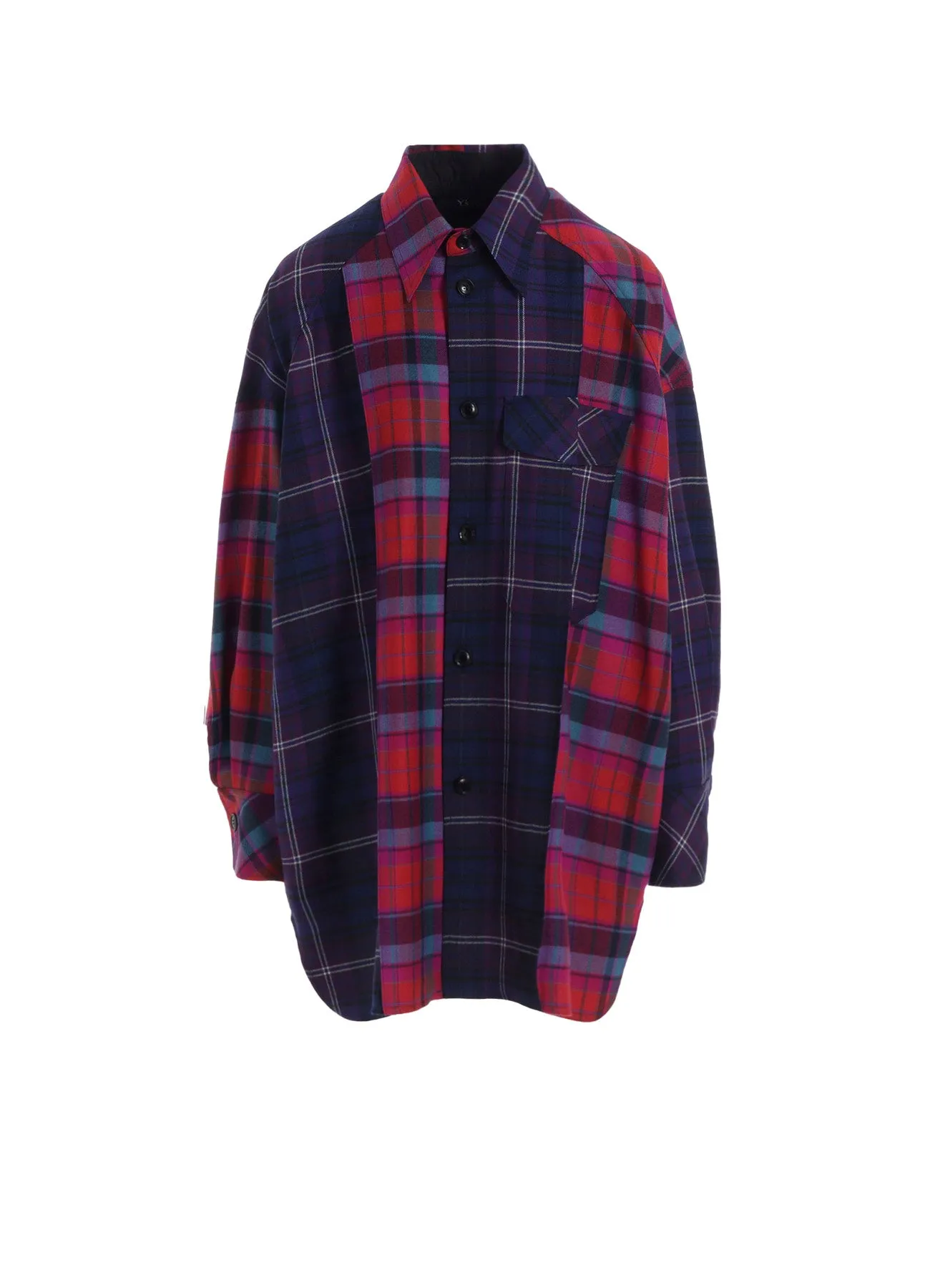 PLAID SHIRT COLLAR BLOUSE sold by Yohji Yamamoto
