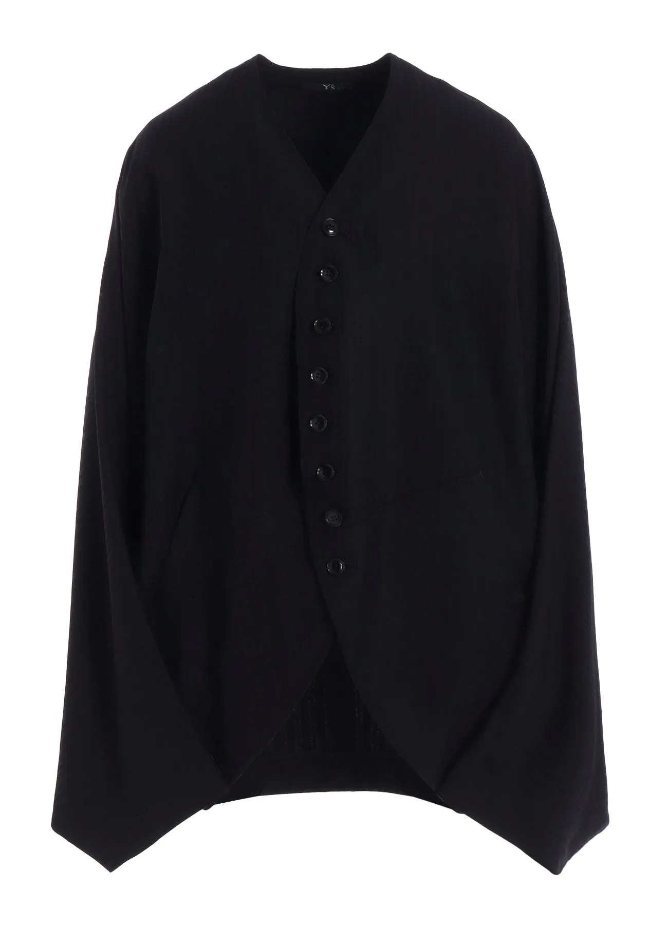 VISCOSE TWEED STRIPE DOLMAN SLEEVE JACKET sold by Yohji Yamamoto product image thumbnail 2