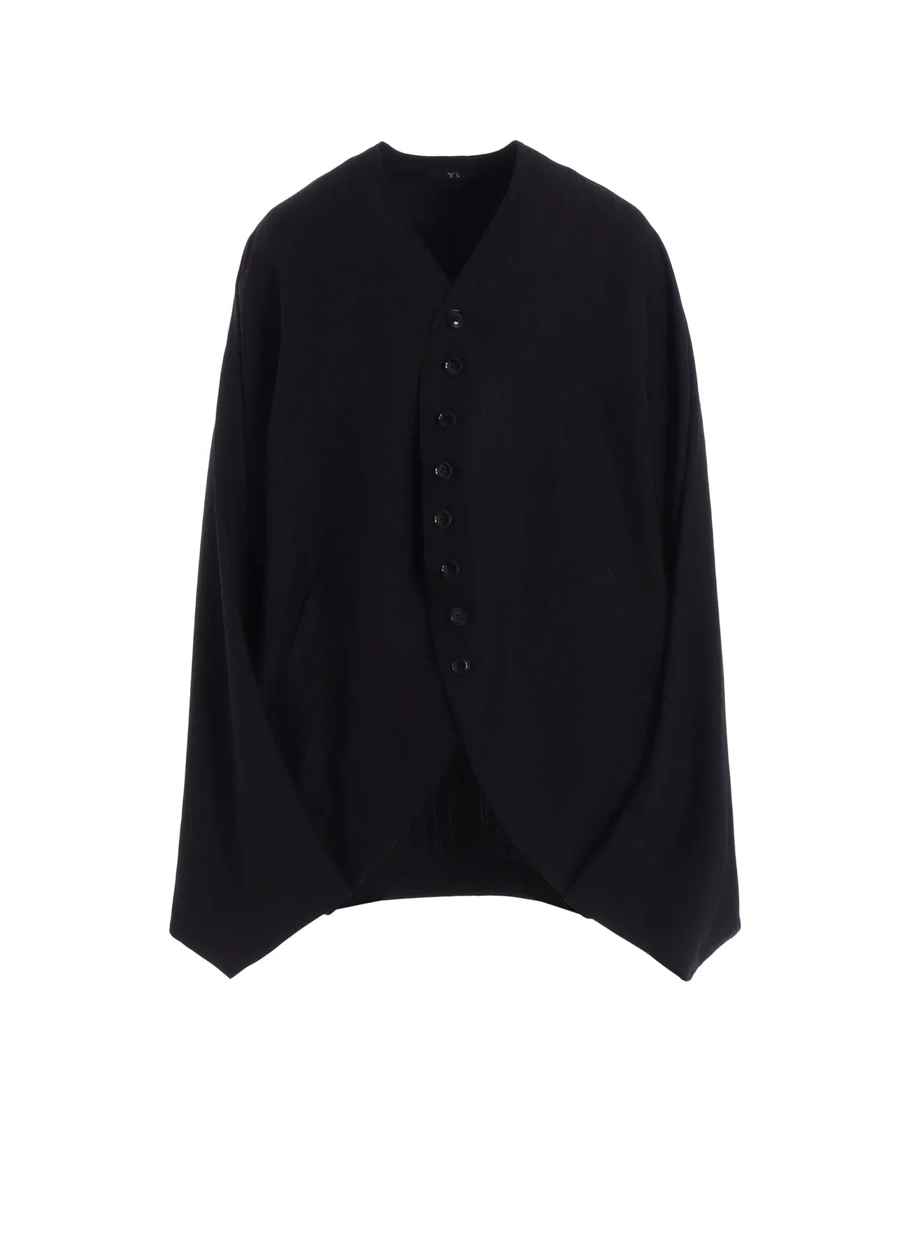 VISCOSE TWEED STRIPE DOLMAN SLEEVE JACKET sold by Yohji Yamamoto