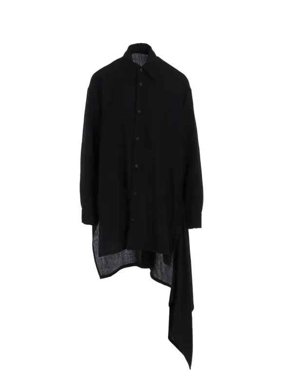 WOOL VIYELLA ADJUSTABLE BLOUSE sold by Yohji Yamamoto