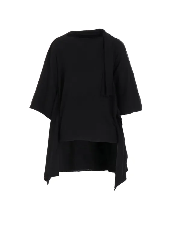 W/NY JERSEY DOLMAN SLEEVE RIBBON PULLOVER sold by Yohji Yamamoto