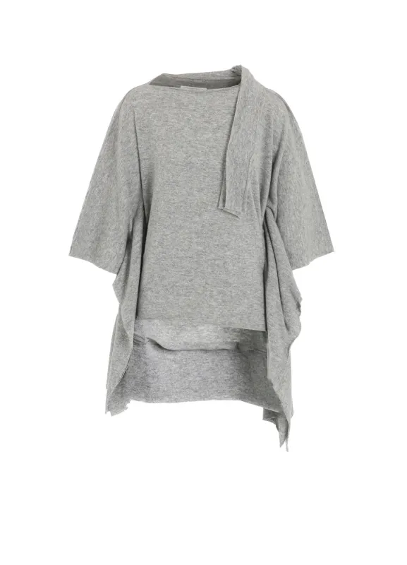 W/NY JERSEY DOLMAN SLEEVE RIBBON PULLOVER sold by Yohji Yamamoto