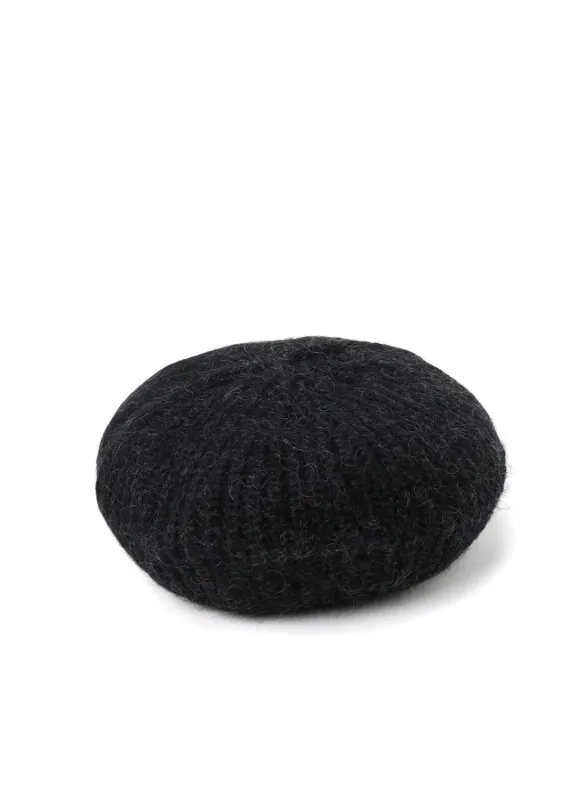 MAHAIR WOOL COMBINATION BERET sold by Yohji Yamamoto