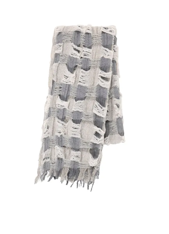 PLAID BOUCLE SCARF sold by Yohji Yamamoto