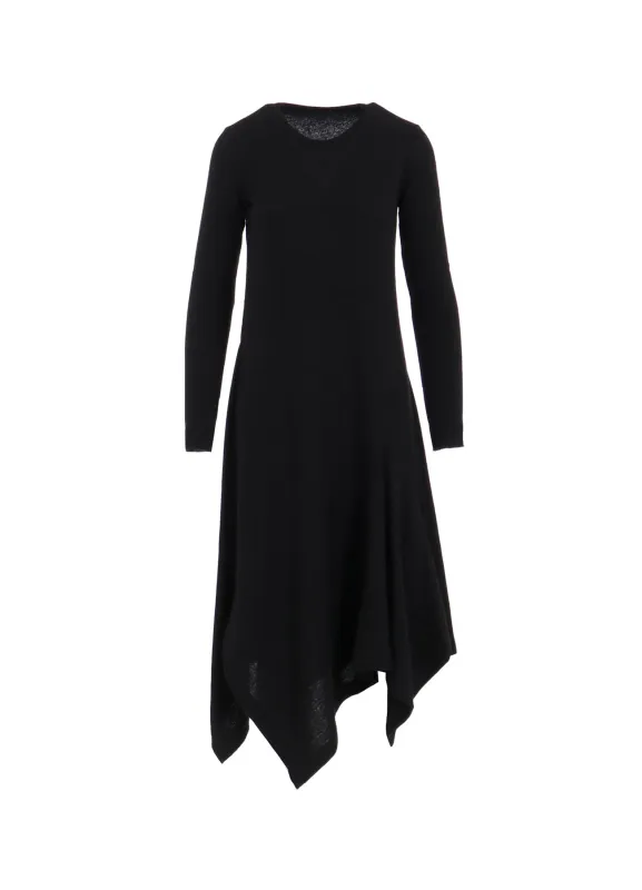 W/NY JERSEY ROUND NECK FLARE DRESS sold by Yohji Yamamoto