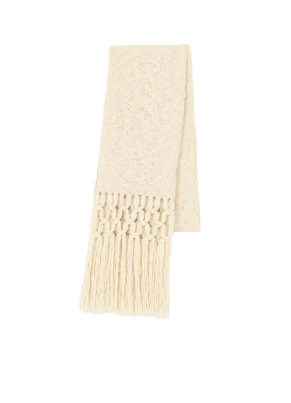 WOOL BLEND FRINGE SCARF sold by Yohji Yamamoto