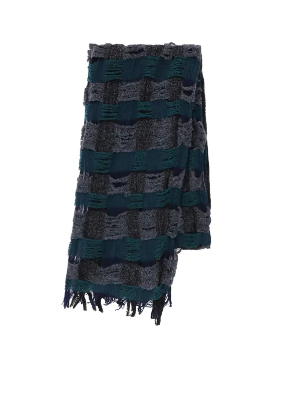 PLAID BOUCLE SCARF sold by Yohji Yamamoto